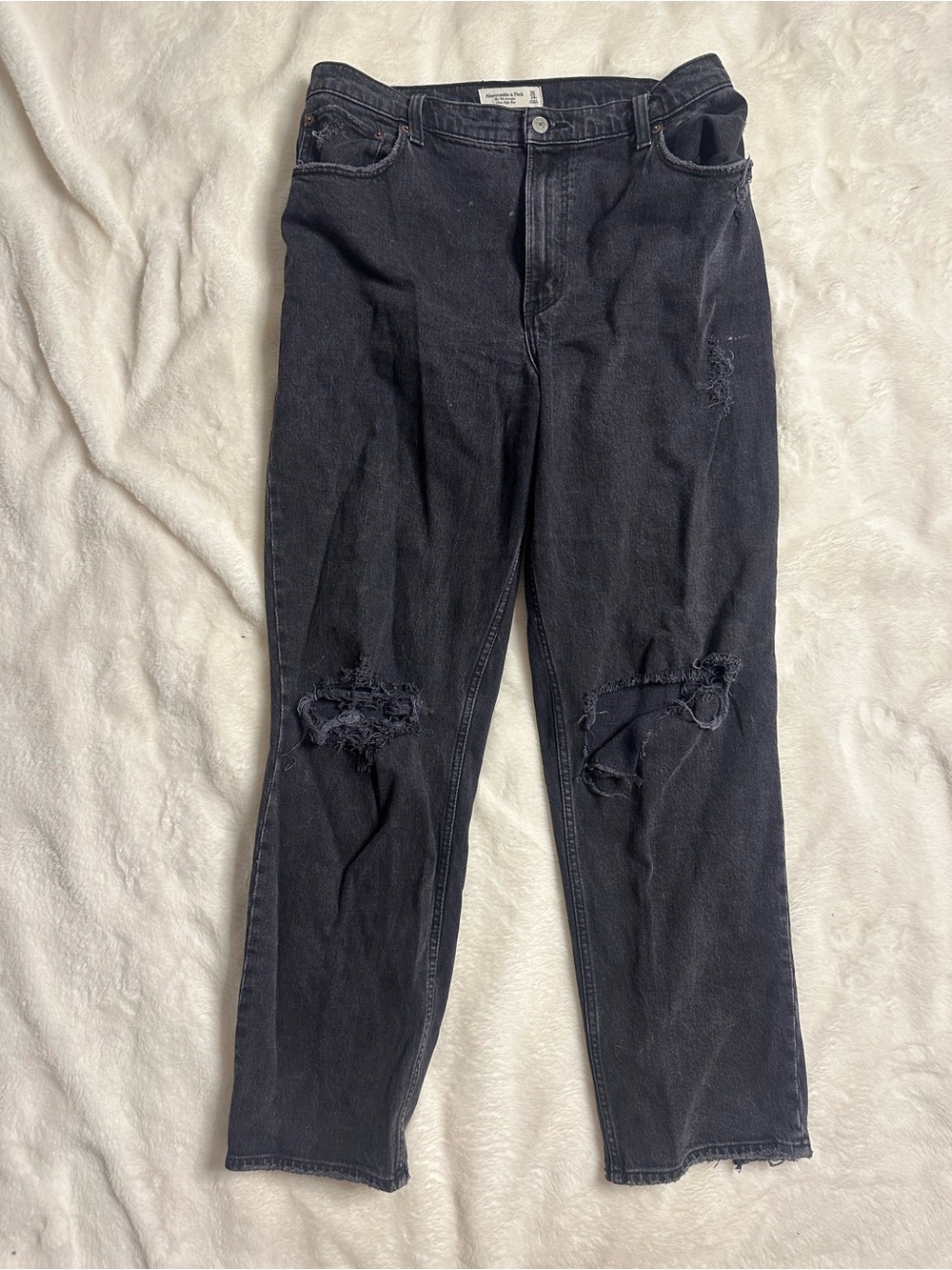 Abercrombie & Fitch Black Washed Ultra High Rise Jeans